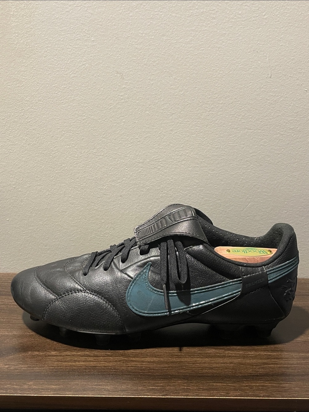 Nike Premier III FG Soccer Cleats Black/Blue (Teal) Size 8.5